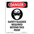 Signmission OSHA Sign, Glasses Required, 14in X 10in Decal, 10" W, 14" H, Portrait, OS-DS-D-1014-V-1559 OS-DS-D-1014-V-1559